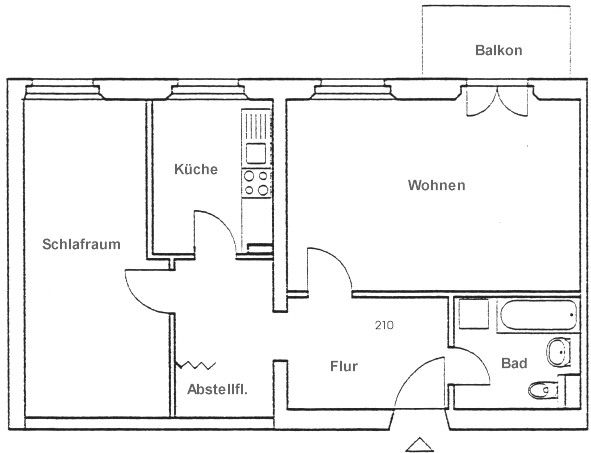 Bad Freienwalde: 2-Raumwohnung mit Balkon